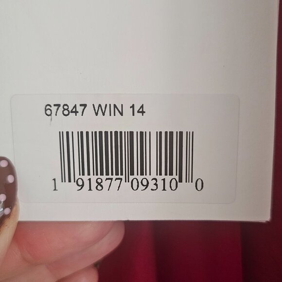 NWT Mac Duggal $398 FLOWY SPLIT BISHOP SLEEVE FAUX WRAP GOWN 67847 WINE - Picture 5 of 5